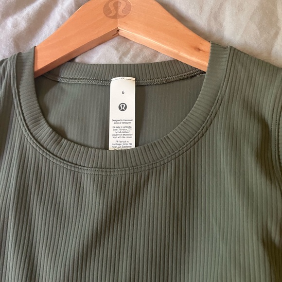 NWOT Lululemon All Aligned Midi Dress, Sz 6, Army Green - Picture 8 of 8